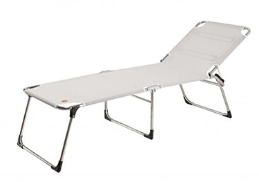 Jan Kurtz 470606 Dreibeinliege Amigo 40+, EV, Gestell: Aluminium, Bezug: Kunststoff, Silbergrau, B 58 x H x 190 cm im Sale